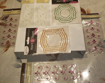 Lot of new spellbinders and Recollections bling rhinestone stickers. CD7