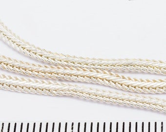 2 Meter Sterling Silver Thick Rope Chain Style Jewelry Findings for Necklace, Bracelet (542545)
