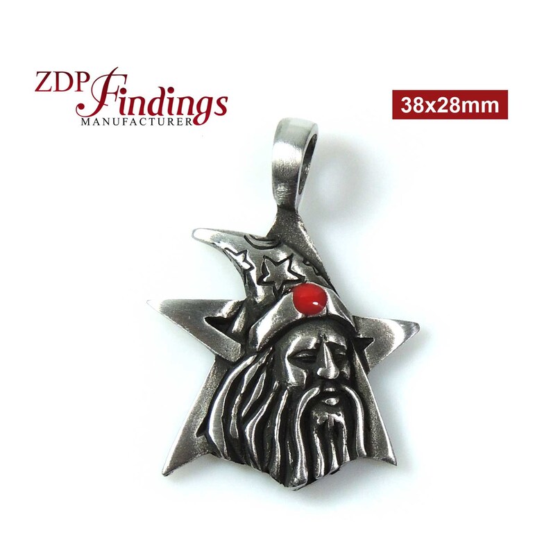 GANDALF-WIZARD PEWTER NECKLACE One Size
