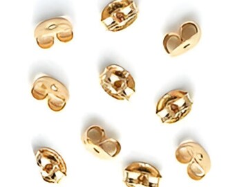 20pcs Gold Fiiled Earring Backs Butterflies (EBGF) by ZDP Findings MANUFACTURER