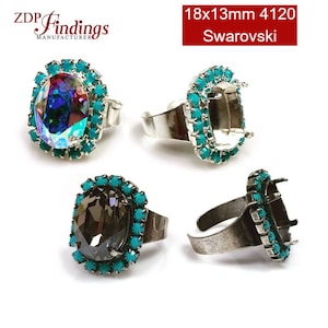 珍しい Swarovski 4120 18/13 Light Turquoise - Etsy その他