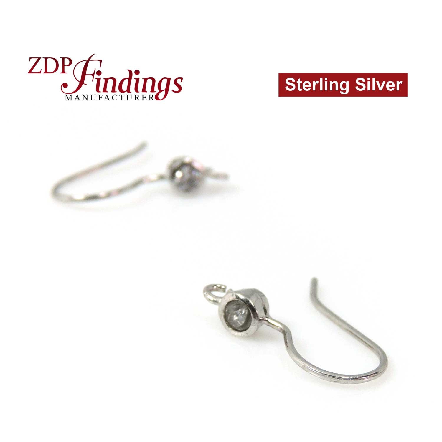 Rodio Su Argento Sterling 4 a Punta Stella Palo Croce Unisex Orecchini