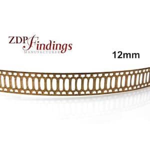 24 pollici (61 cm) x 12 mm di larghezza, filo di ottone con motivo a filigrana decorativa, creazione di gioielli (C41165700101BR)