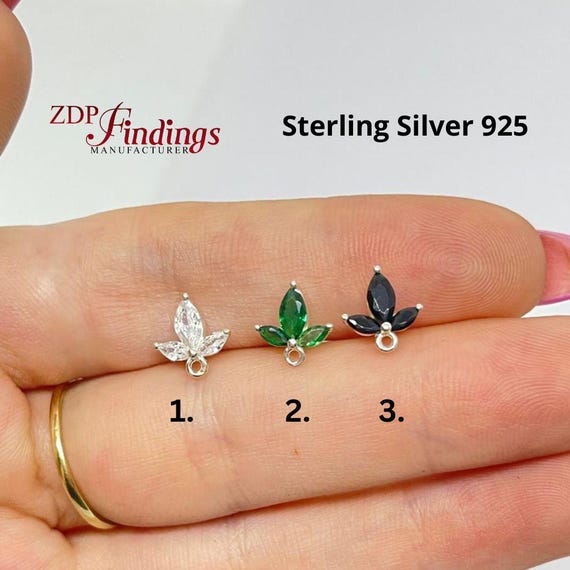 Katy Craig – Orecchini In Argento Sterling 925 Con Cristalli, 0,8x0,7 Cm, In Conf. Regalo