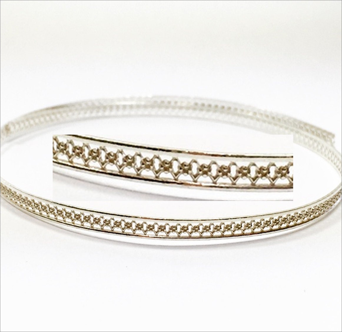 12 Inch (30.5cm) X 3.7mm Width Sterling Silver 935 Round