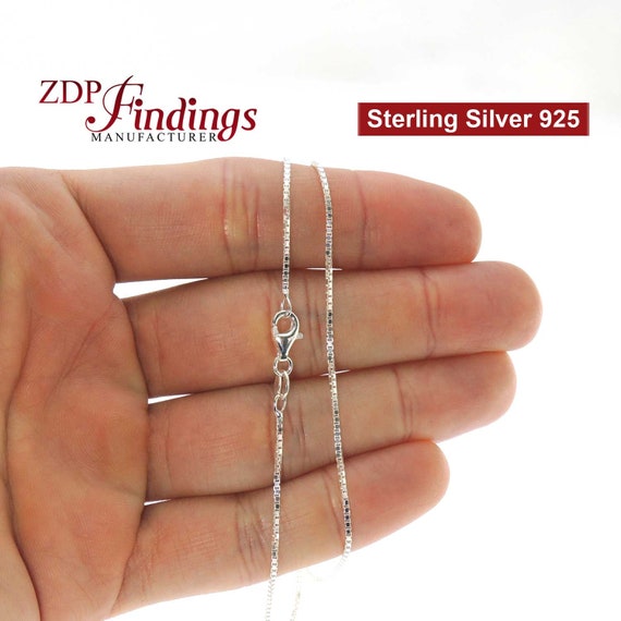 925 Sterling Silver Rope Chain Necklace Made In Italy, Silver Chain