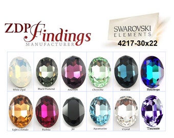 30x22mm Oval Shape European 4127, Choose Your Color (S41273022V)