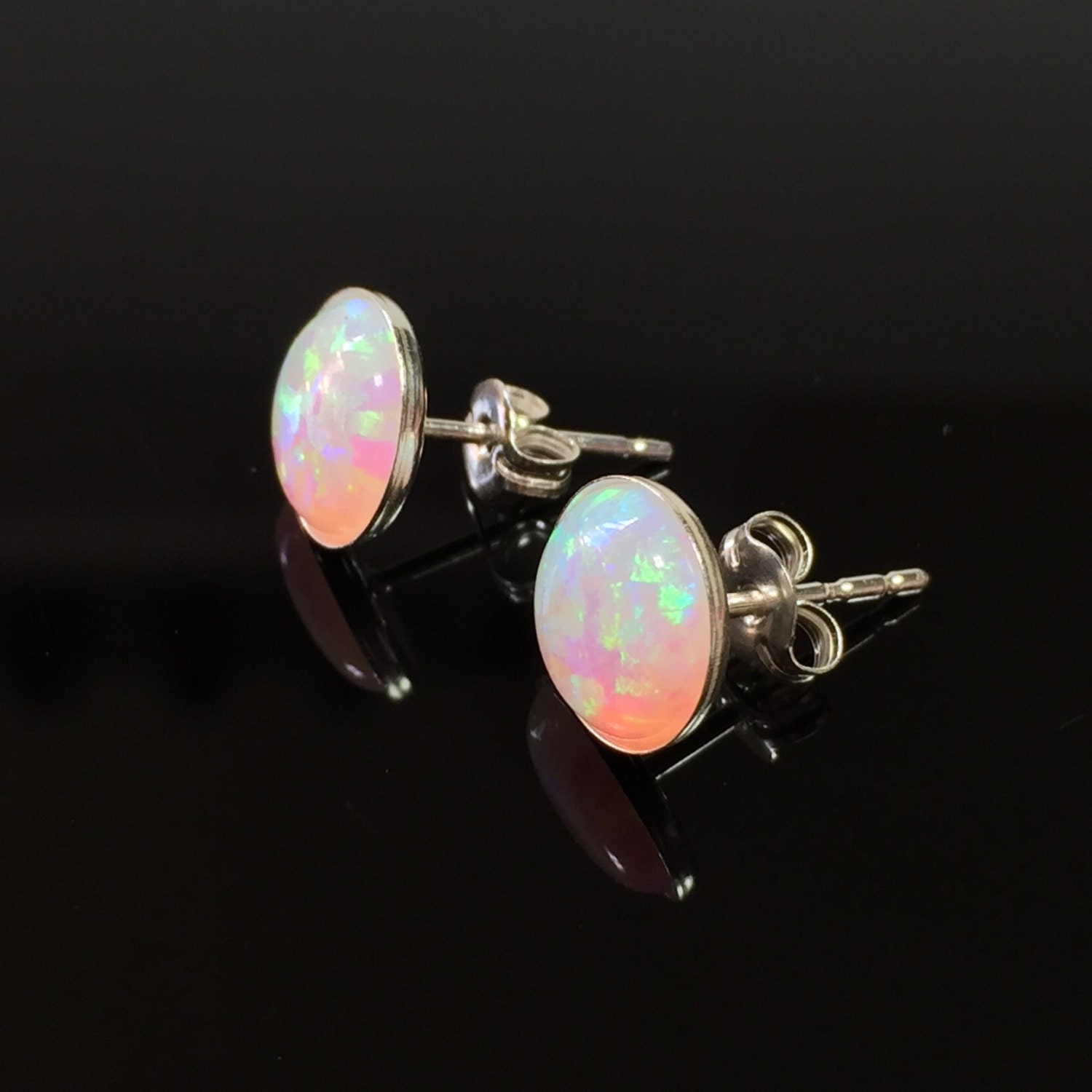 Orecchini A Perno Tondi Grandi In Argento 925 Con Inserti Simulati 1ct - 10mm - Foto 2