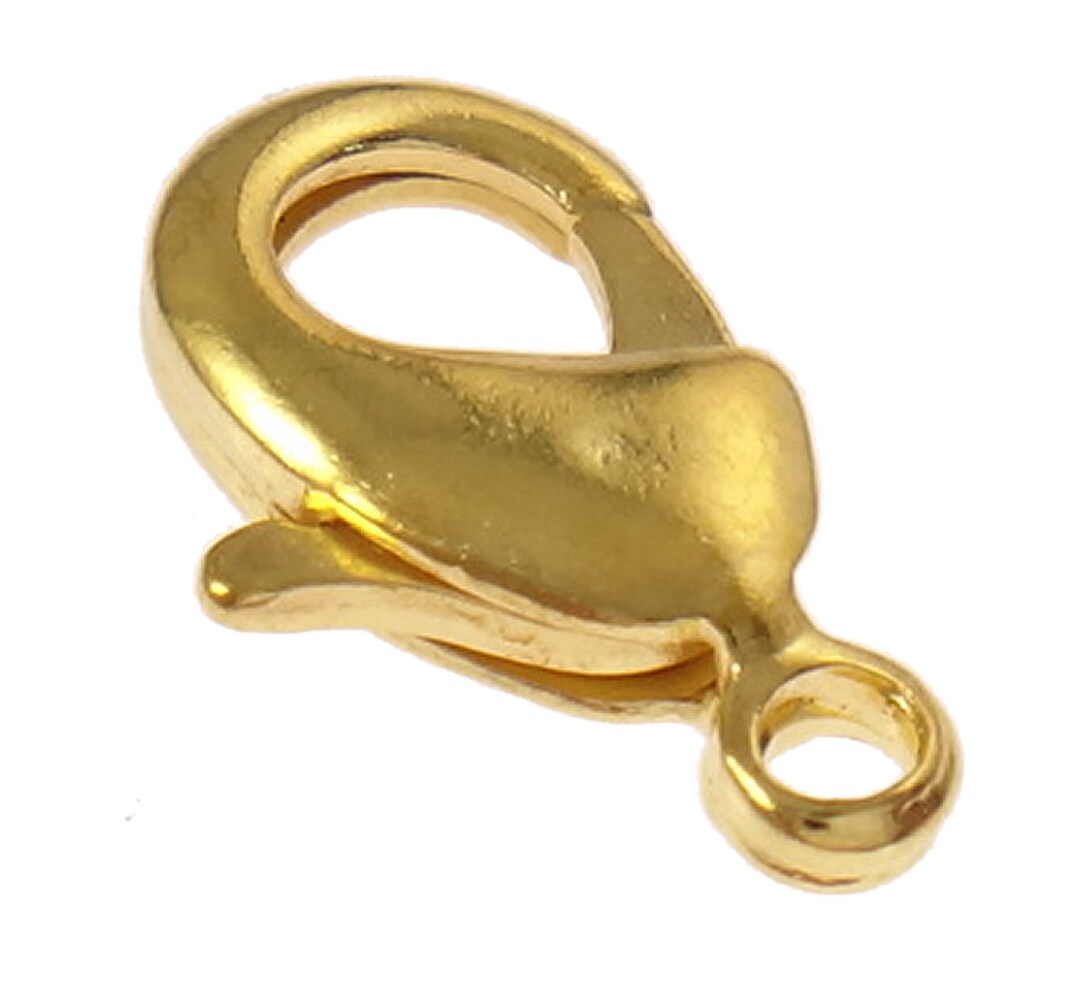 50pcs X 15mm Brass Lobster Clasp Gold Plated Nickel Lead & Etsy
