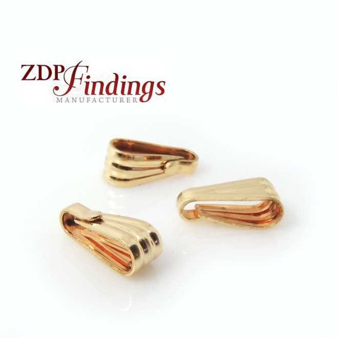 3pcs X 14K Gold Filled Pinch Bail for Dangle Pendant 10x4mm B900072 Etsy