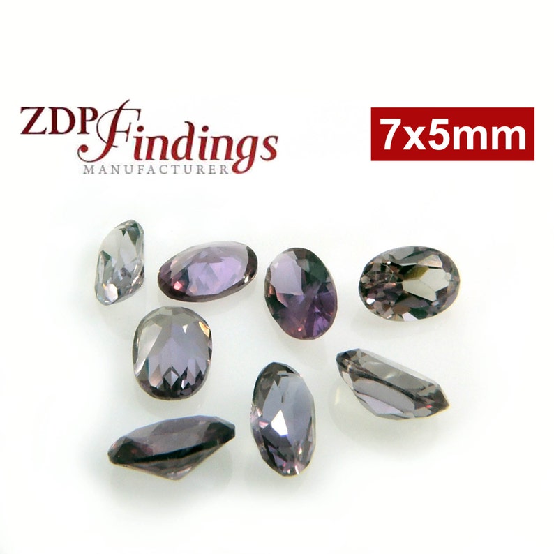 1pc Oval 7x5mm Lab Alexandrite Color Change bright and sparkling reflection Gemstone ALX75 image 1