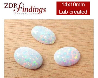 1pc Oval 14x10mm Opal Lab created Cabochon Gemstones (OPWOVCB1410)
