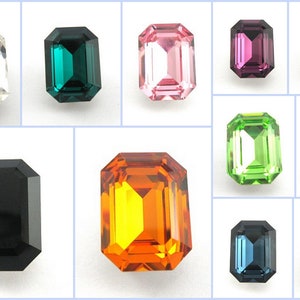 6pcs x Swarovski Octagon -Multi Color Crystal 12x10mm 4600 (S46001210)
