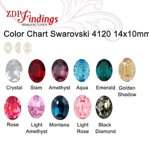 4pcs x Oval 14x10mm Swarovski Crystals 4120, Choose Your Color (S41201410)