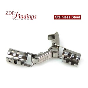 6 set x 3 mm eller 2,5 mm hål Spänne/Stängning i rostfritt stål, Låsspännen Snäpplås (STCL3)
