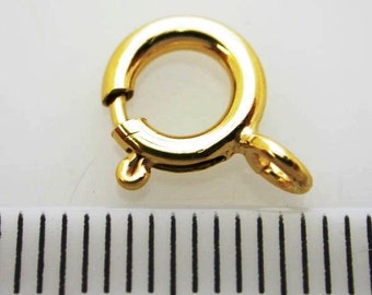 10pcs x Spring Rings Clasps 8mm 14k Gold filled (950468)