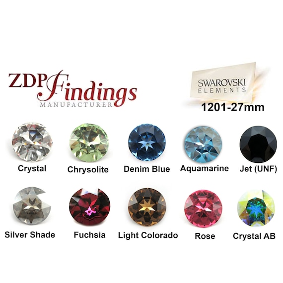 1pcs x 27mm Round Swarovski Rivoli 1201, Choose You Color, Limited Stock (S120127RDV)