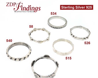 Sterling Zilver 925 gestileerde klassieke mode stapelringen, stapelbare ringen - Selecteer uw ringmaat en ontwerp