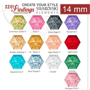 2 stücke x 14mm Swarovski Kristall Hexagon 4681 Schmuck machen Wählen Sie Ihre Farbe (S468114HX)