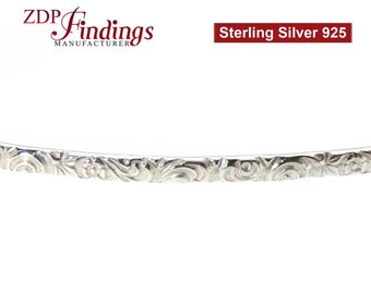12 Inch (30.5cm) x 2mm Width Sterling Silver 935 Strip Gallery Decorative  Pattern wire (C000341) by ZDP Findings MANUFACTURER