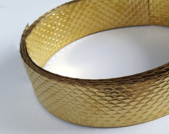 12 Inch (30.5cm) x 38.8mm Width, Very wide Brass Strip Gallery Decorative  Pattern wire (C010013BR)