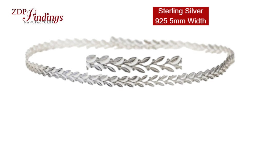 12 Zoll (30,5 cm) x 5 mm Breite Sterling Silber 935 Streifen Galerie Dekorative Muster Draht (C000209) von ZDP Findings HERSTELLER