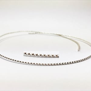 Filo decorativo a strisce rotonde in argento Sterling 935 da 12 pollici (30,5 cm) x 1,2 mm di larghezza (C000396) di ZDP Findings PRODUTTORE