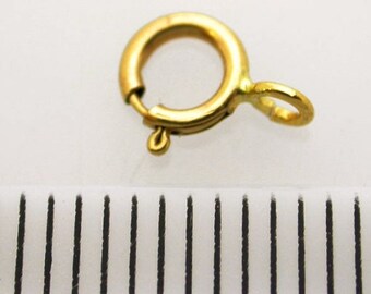 40 Pcs x Spring Rings Clasps 5.5mm 14k Gold filled (301294)