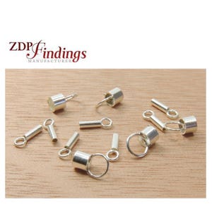 20pcs x Sterling Silver 925 Chain Cord Necklace Ends Caps, Choose Your Size (19111VAR)