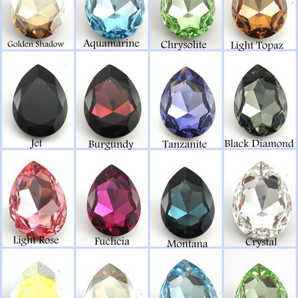 30x20mm Pear Shape Multi Colors Swarovski 4327 For Your Choice (S43273020)