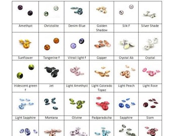 12pcs x 10mm Round SS47 Swarovski Rivoli 1122 Multi Colors (S1122SS47)