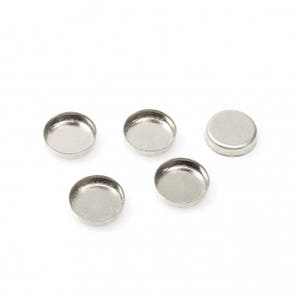 24pcs x Round 7mm Bezel Cups Sterling Silver 925 (RD70V) image 3