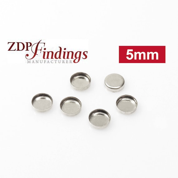 Bezel Cup, 5mm 925 Bezel Cup, 5mm 925