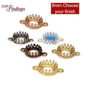 10 x 8 mm, couronne dentée, cadre de connecteur, finition au choix (8698 V)