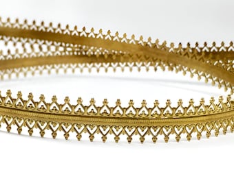 24 Inch (61cm) x 10mm Width ,Brass Strip Gallery Decorative  Pattern wire (C120193BR) by ZDP Findings MANUFACTURER