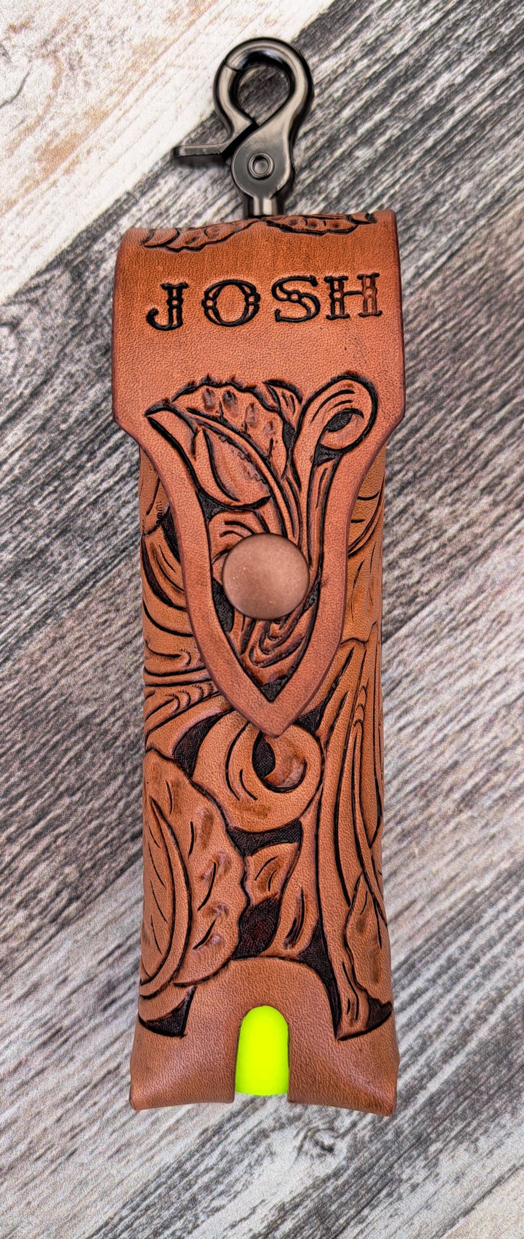 Hand Tooled Leather Golf Ball Caddy - Etsy