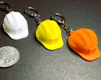 Veiligheidssleutelhanger - bouwhelmsleutelhanger, schattig, 3D-geprint, composteerbaar PLA-plastic