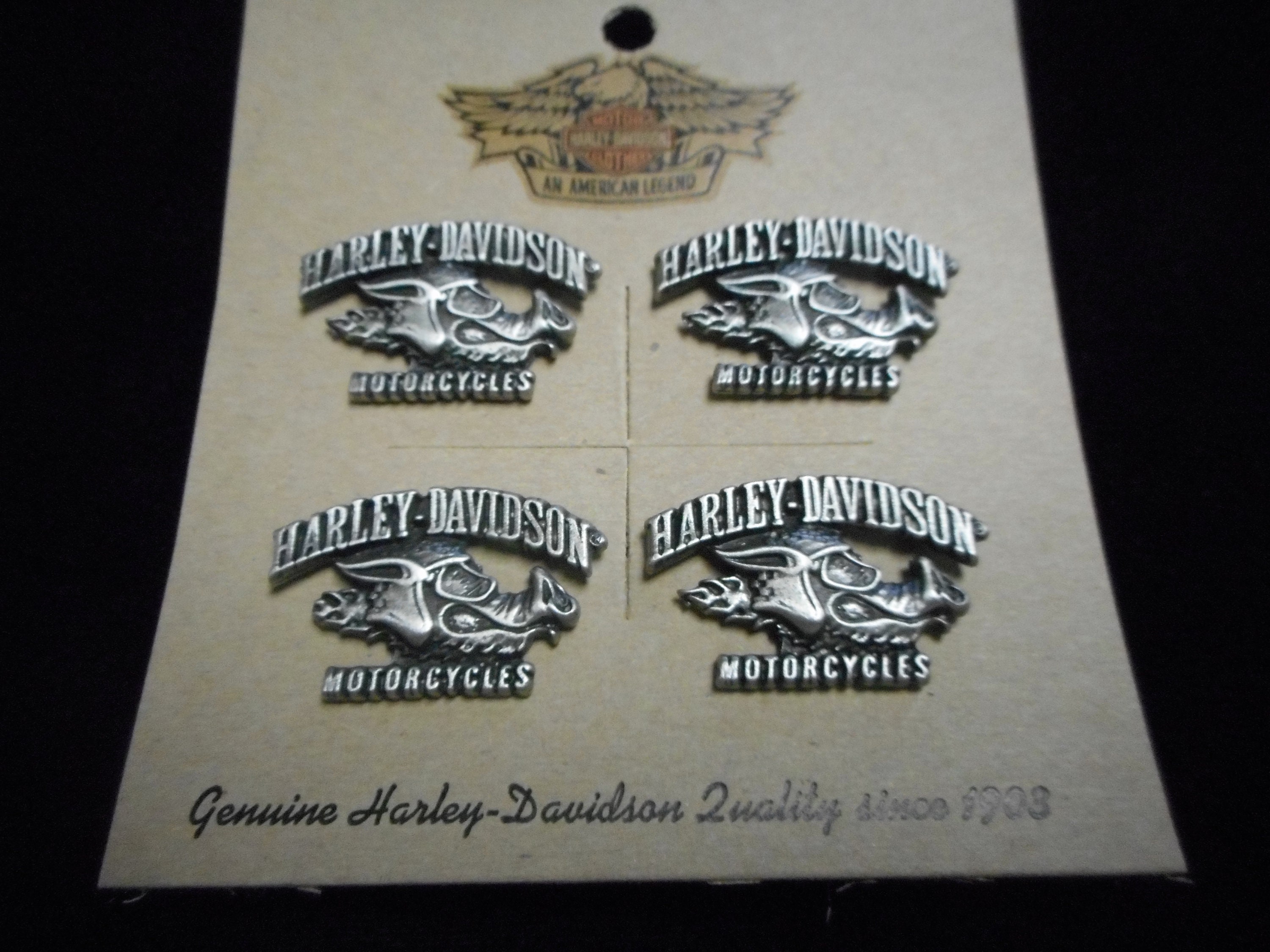 Lot of four harley davidson road hog pins new old stock on Etsy