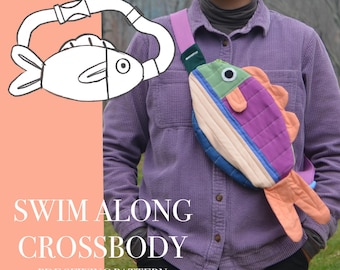 Patrón de costura en PDF para bolso de pescador - Bolso bandolera/riñonera