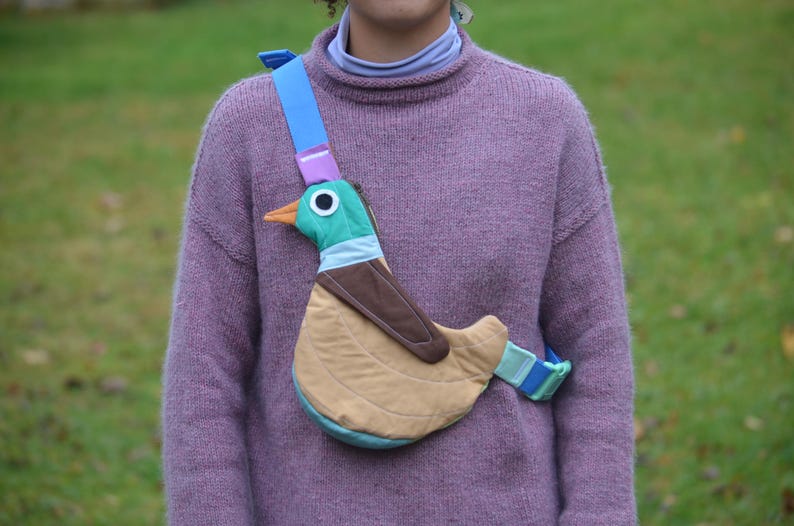 Patrón de costura en PDF para bolso con diseño de pájaro - Bolso bandolera Fly Away (bolso bandolera/mensajero con diseño de gallina, pato y pájaro cantor) imagen 10