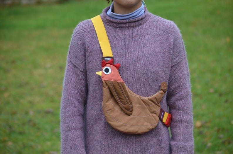 Patrón de costura en PDF para bolso con diseño de pájaro - Bolso bandolera Fly Away (bolso bandolera/mensajero con diseño de gallina, pato y pájaro cantor) imagen 18