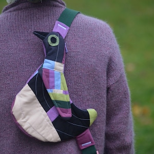 Patrón de costura en PDF para bolso con diseño de pájaro - Bolso bandolera Fly Away (bolso bandolera/mensajero con diseño de gallina, pato y pájaro cantor) imagen 15