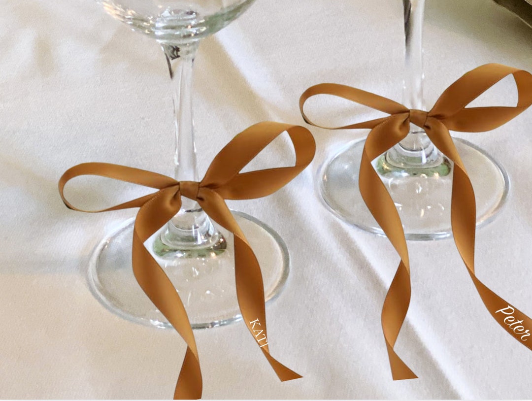 Customizable Satin Ribbon Place Card, Elegant Seating Tags, for Any ...