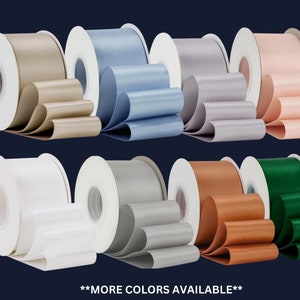 2 inch Satin Ribbon, Ribbon by the Yard, White Ribbon for Gift Wrapping, Double Faced Satin Ribbon, Wedding, Holiday Decor, Wide Ribbon