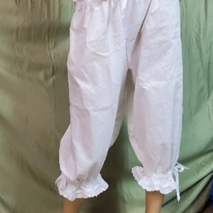 Renaissance White with Eyelet lace LARP SCA Custom Bloomers Pantaloons Cosplay Custom Free Shipping