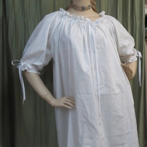 Renaissance White Chemise Short sleeved ankle length Steampunk POTC  Cosplay LARP Ready to Ship! Free Shipping