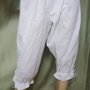Renaissance White LARP SCA Custom Bloomers Pantaloons Cosplay Custom Free Shipping