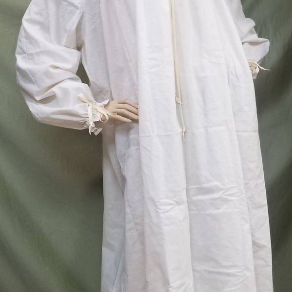 SCA Renaissance Muslin Chemise Long Sleeved Ankle length Steampunk Cosplay LARP Wiccan Free Shipping Ready to Ship!