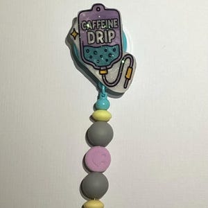 Caffeine Drip IV Bag, Nursing Badge Reel