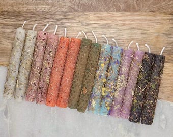 Spell candles- hand rolled beeswax, choose your intention: self-love, energy, cleansing, lucid dream, astral, protection, money